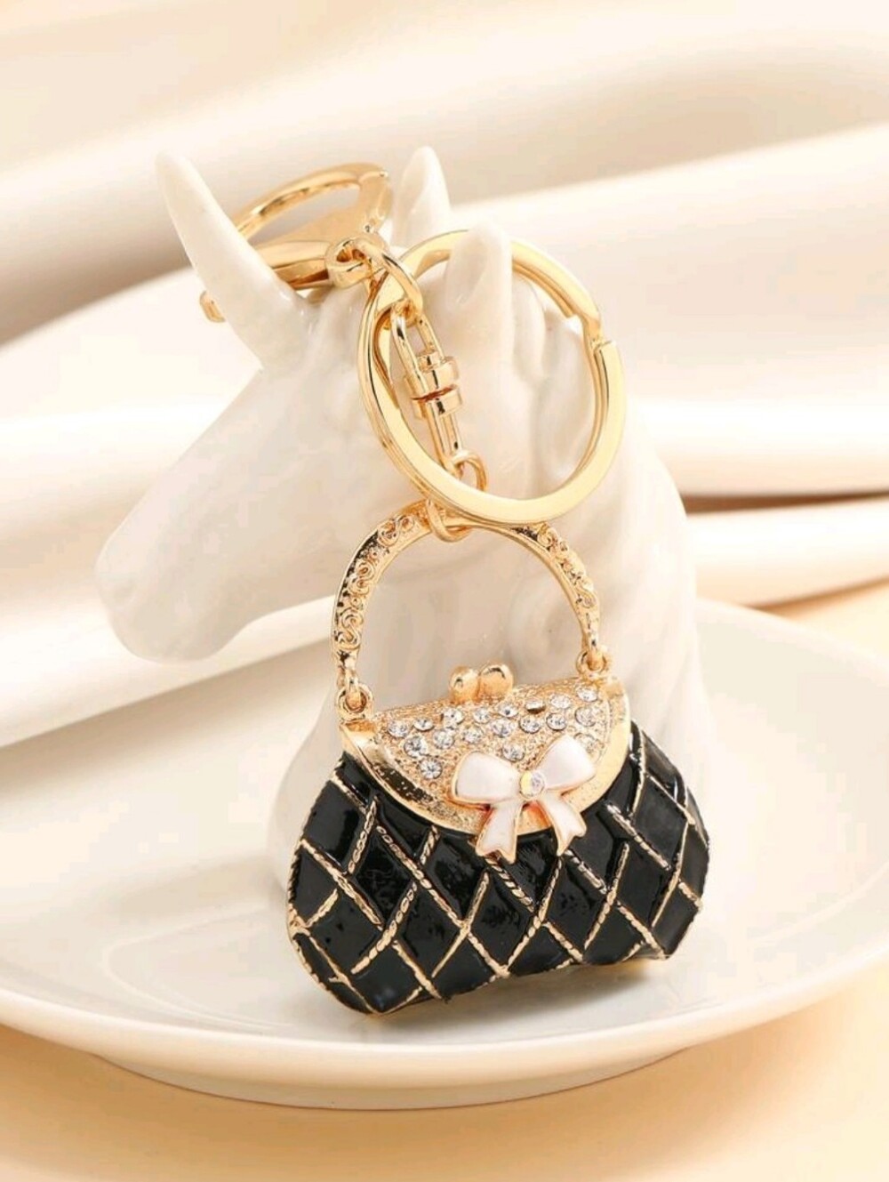 🆕️Black Hobo Bag Charm/Keychain